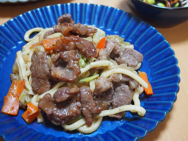 ジンギスカン焼きうどん